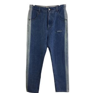 Random Identities Mens I Bless the '80s High Waist Denim Jeans Blue Stonewash 32